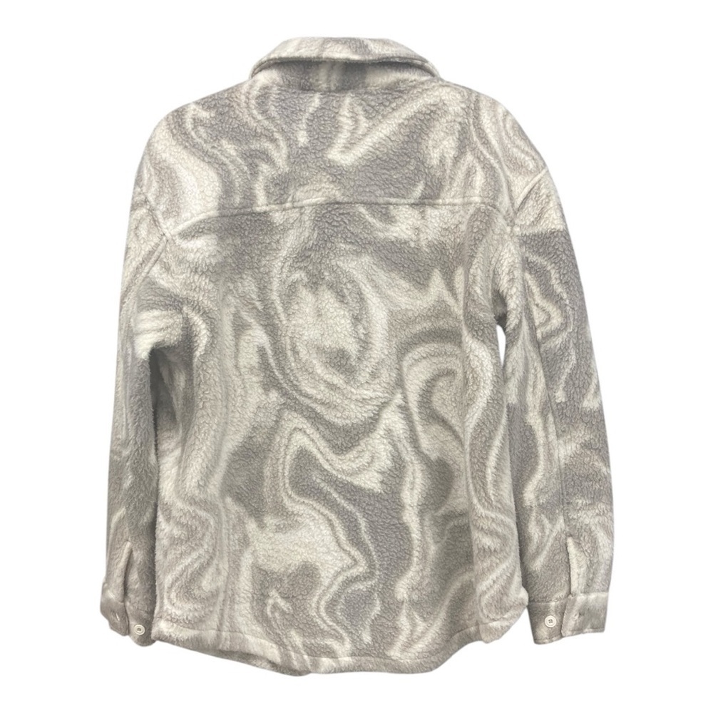 Patterned Button-Up Fleece Jacket size medium loose fit - Picture 5 of 8